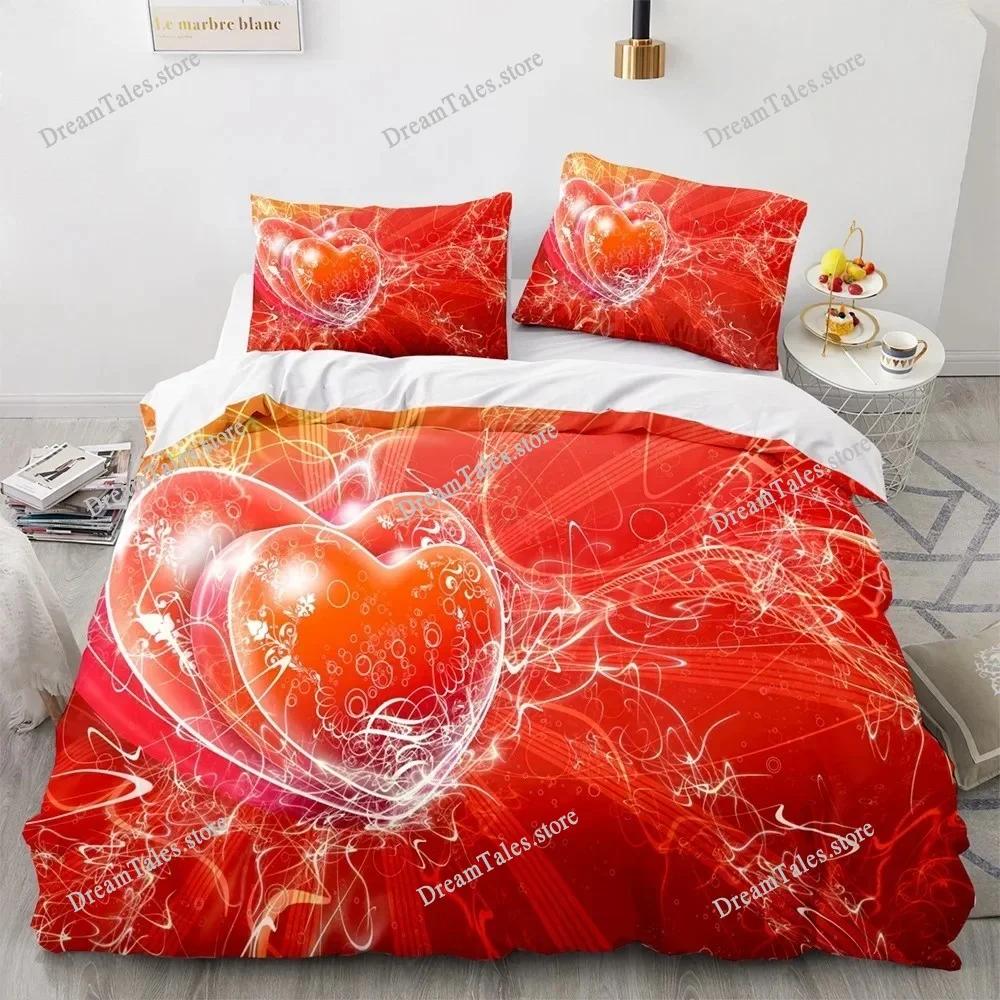 Couple Lovers Gift Duvet Cover Set Love Comforter Cover Valentine's Day Bedding Set Queen King Size Polyester Quilt Cover741
