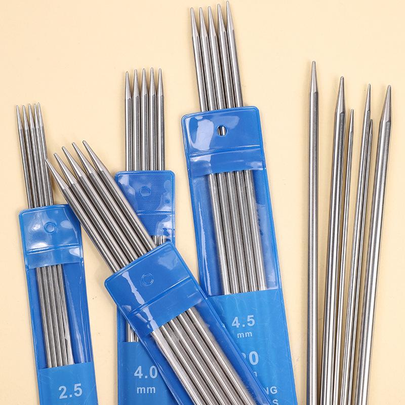 20 см вязальные спицы из нержавеющей стали для свитеров, манжет, носков и кукол - Короткие специальные инструменты для рукоделия