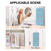 1 Pcs Hanging Jewelry Organizer Storage Roll With Hanger Metal Hooks Double-Sided Jewelry Holder For Earrings Necklaces Rings