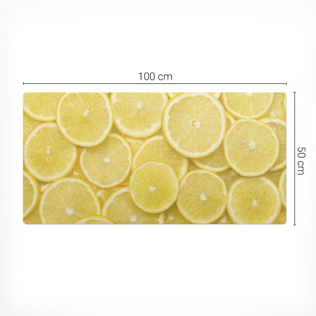 Universal Protective Mat for Computer Equipment Citrus Slices 100x50 cm
