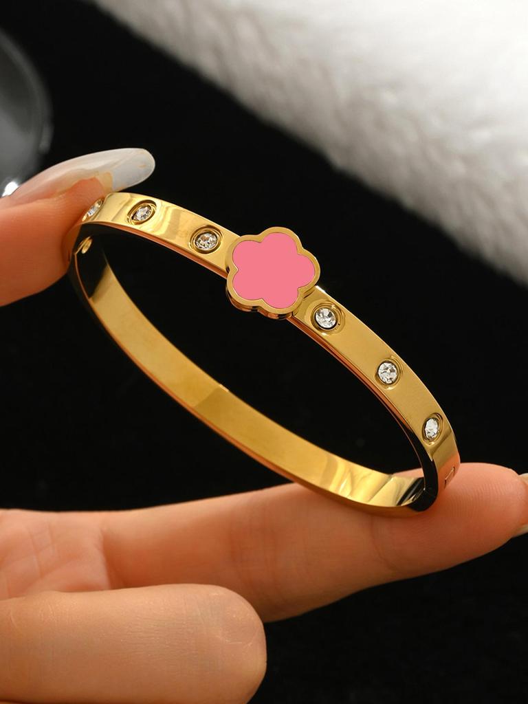 Браслет-гвоздь с бриллиантами из титановой стали - Женская минималистичная мода, Горячо продаваемые женские аксессуары