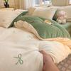 2025 New Thickened Warm Velvet Flannel Coral Fleece Bedding Set - Autumn/Winter Duvet Cover & Three-Piece Bedsheet