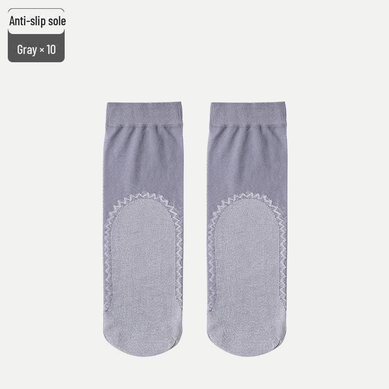 Нескользящие ультратонкие короткие чулки телесного цвета, 10 пар прозрачных, износостойких, нескользящих чулок телесного цвета из кристаллической стали.