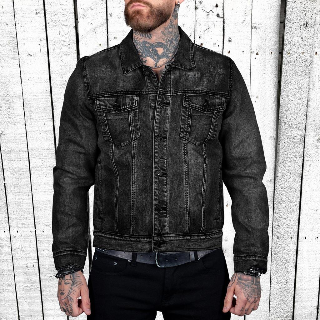 Men's Denim Jacket Cotton Fashion Casual Slim Fit Jacket Men's Denim Jacket