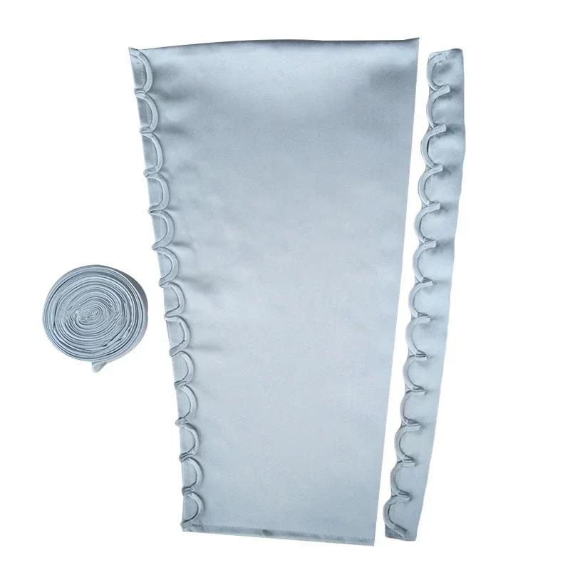 3Pcs Wedding Gown Back Repair Kit Satin Corset Lace Webbing with Zipper for DIY Dress Lace Up Sewing Accessories