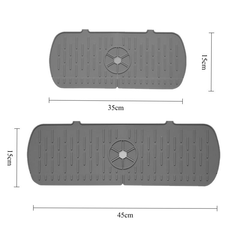 Кухонный силиконовый коврик для смесителя, коврик для сбора воды, коврик для раковины, большой размер, брызговик, протектор столешницы для сушки, ванная комната