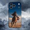 Скачущая Лошадь Животное Для iPhone 12,14,13,15,16,11,17,X,Mini,XR,SE,XS,Plus,Pro,Max,8,7,Мягкий Силиконовый Черный Чехол