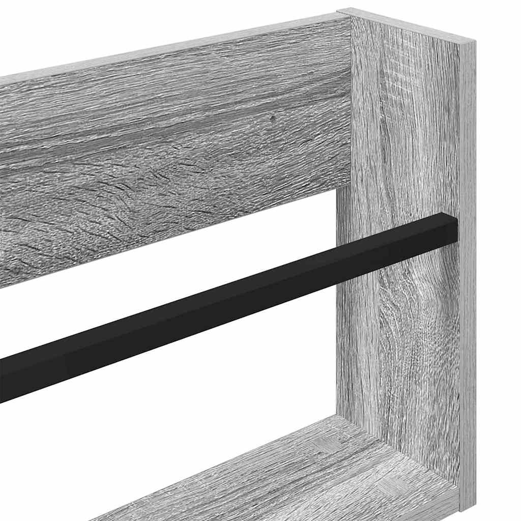 Magazine Shelf Grey Sonoma 80 x 12 x 30 cm Particleboard