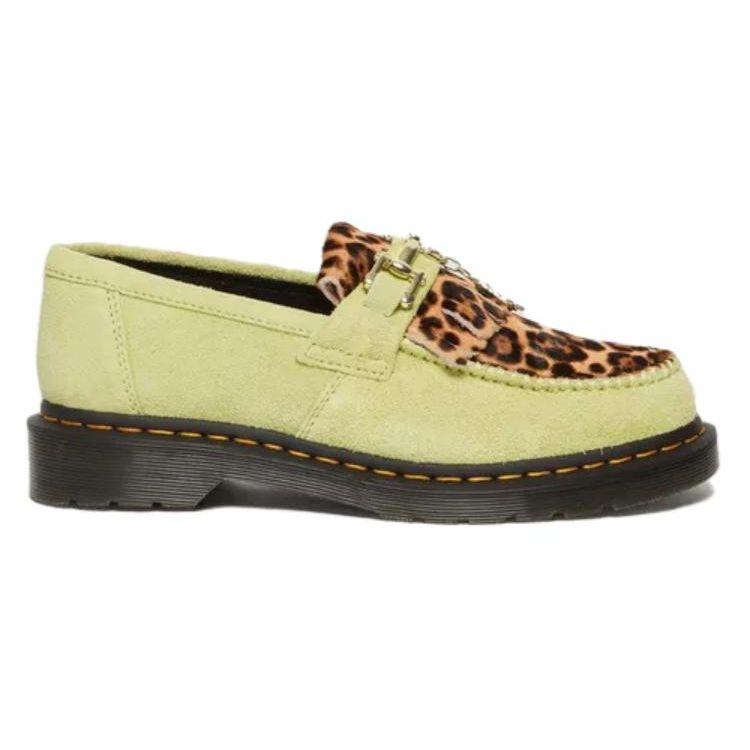 Dr. Martens Модные комфортные мокасины из замши Adrian Унисекс Мокасины Зеленый Желтый Черный 31508097