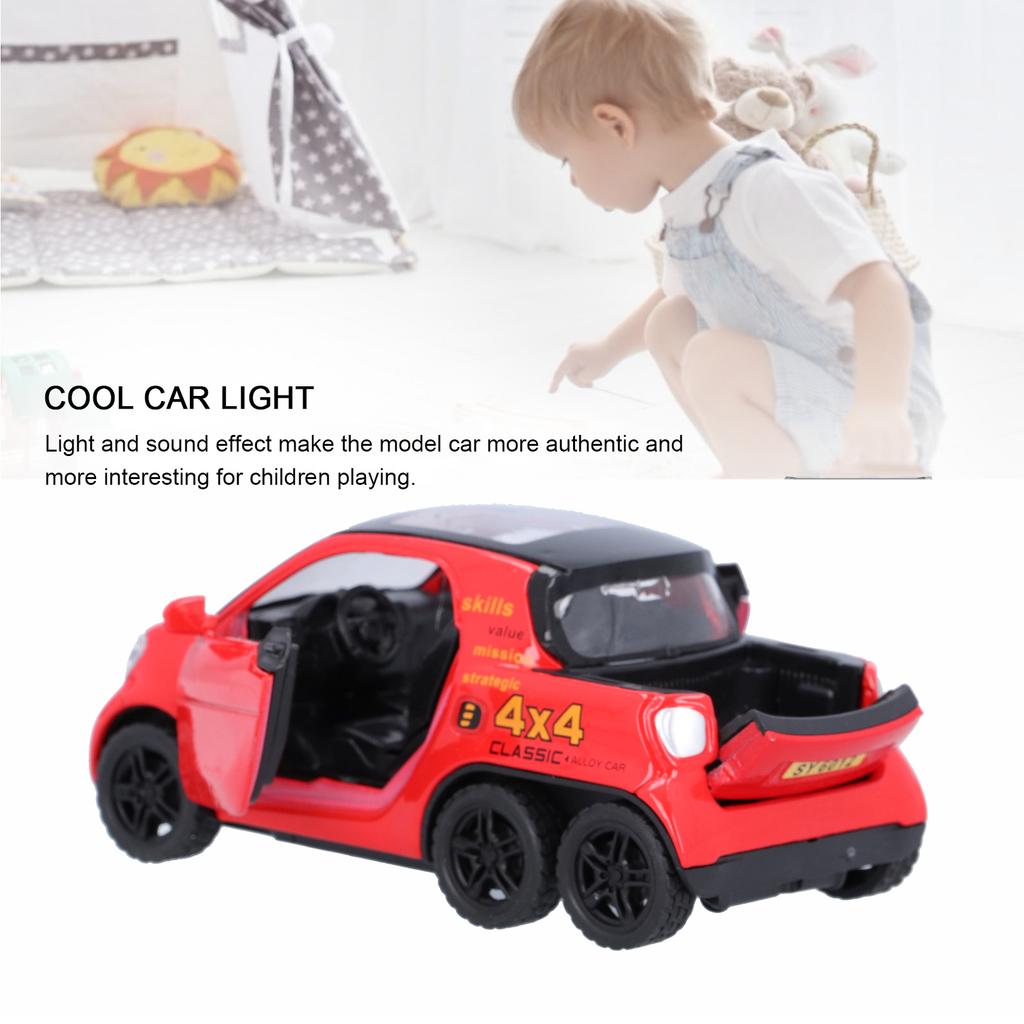 Music Light Car Model Toy 1:32 Scale Pull Back Pickup Truck Model Children Kids Gift
