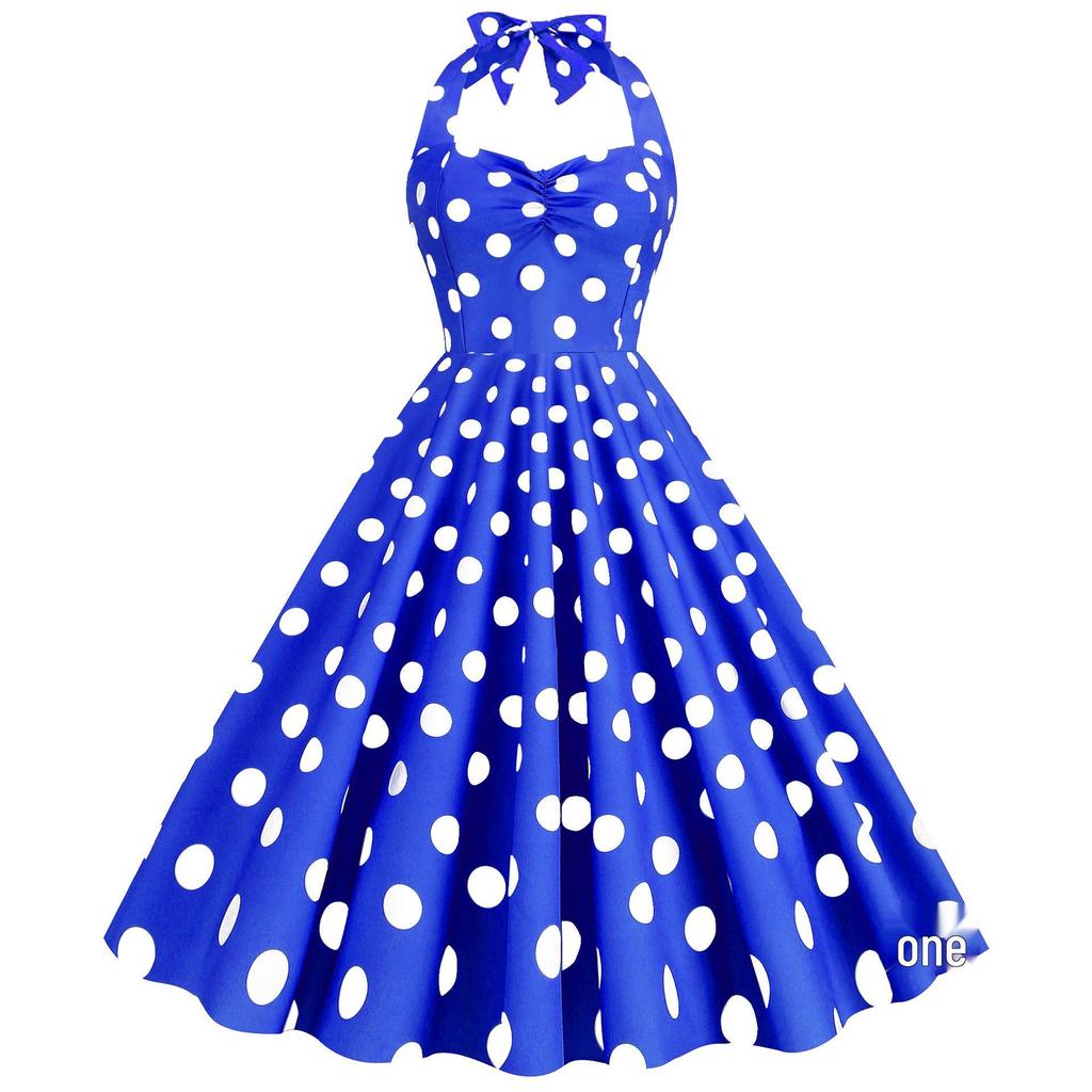 Retro 50s Hepburn-Style Waist-Cinching Slim Dress
