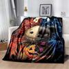 Horror Movie Character Cartoon Blanket Jason Friday Blanket Halloween Flannel Blanket for Bedroom Livingroom Sofa Halloween Gift