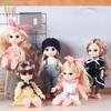 17CM Mini Movable 13Jointed Doll Girls Toy 3D Big Eyes BJD Princess Full Outfits  Dresses  Collection Childrens Doll Gift
