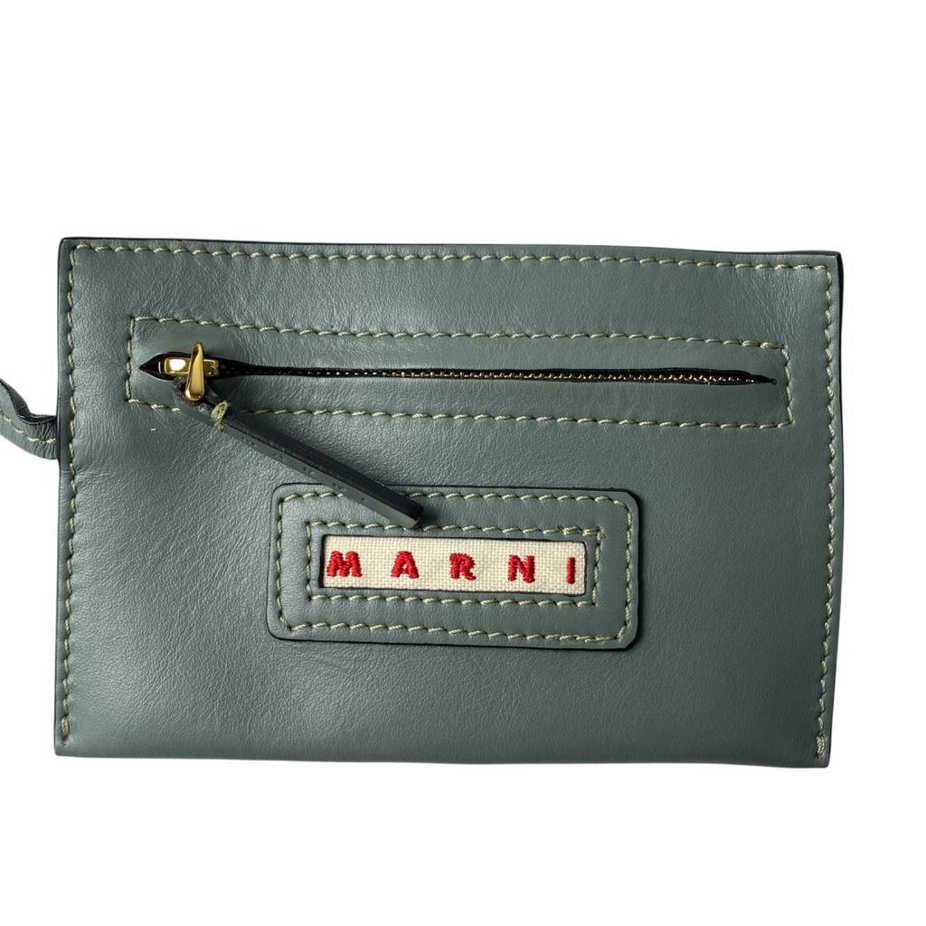 Used MARNIShoulder Bag Ivory/Green system leather Women