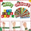 6/48Pcs Christmas Slap Bracelets Fidget Toys Santa Claus Snowman Xmas Snap Wristbands For Kids Classroom Prizes Xmas Gifts