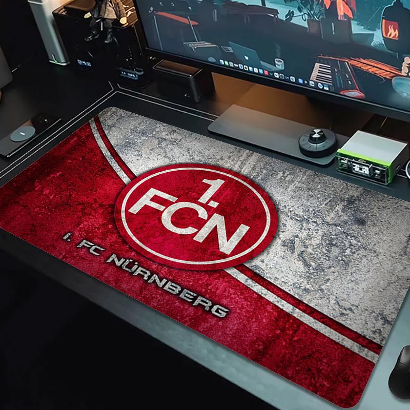 1.FC Nürnberg Logo Color Mouse Pad Large Gaming Table Cushion Non-slip Laptop Tablet Big Mousepad XXL Mat Mini PC Playmat With Lock edge