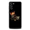 Чехол для телефона в стиле мультфильма для пары, с короной, король, королева, для Samsung Galaxy S24 S23 S22 S20 Ultra S21 FE 5G S10 S9 Plus S10E S8