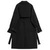 Womens Mid-Length Trench Coat British Style Fleece Lined Fall Small Size Casual Versatile High-end Overcoat