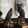 Загадочные скелеты Декоративные фигурки Животные Кошки и Вороны Статуэтки Украшения Изделия из смолы Декор для стола Домашние аксессуары