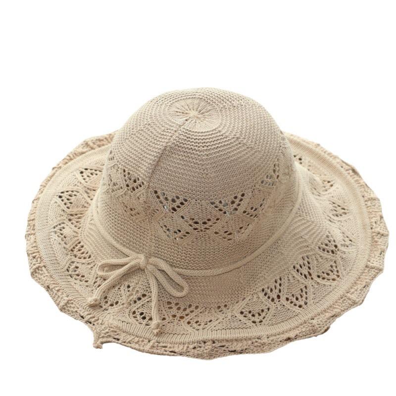 Summer Women's Straw Hat Summer Washable Folding Korean Version Large Brim Sun Vacation Versatile Hat