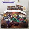 Demon Slayer Pattern Bedding Quilt Set  Home Decoration  Gift (1 * duvet cover + 2 * pillowcase  without core)