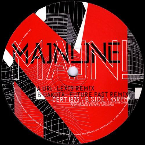 12-дюймовая пластинка MAINLINE UR 1 Dakota Remixes CERT1825 Сертификат 18 1997 UK Dance Electronica Б/у