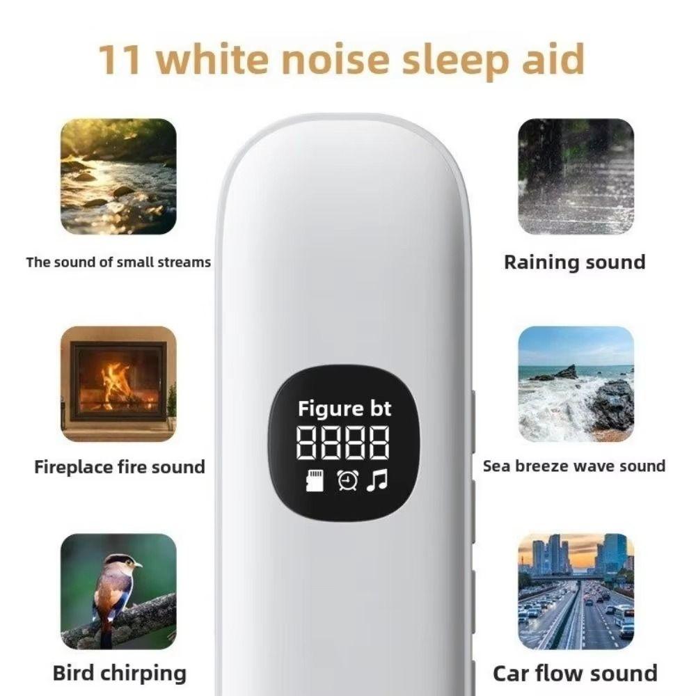 LED Display Under Pillow Speaker Bluetooth 5.4 White Noise Sleep Aid Bedside Listening