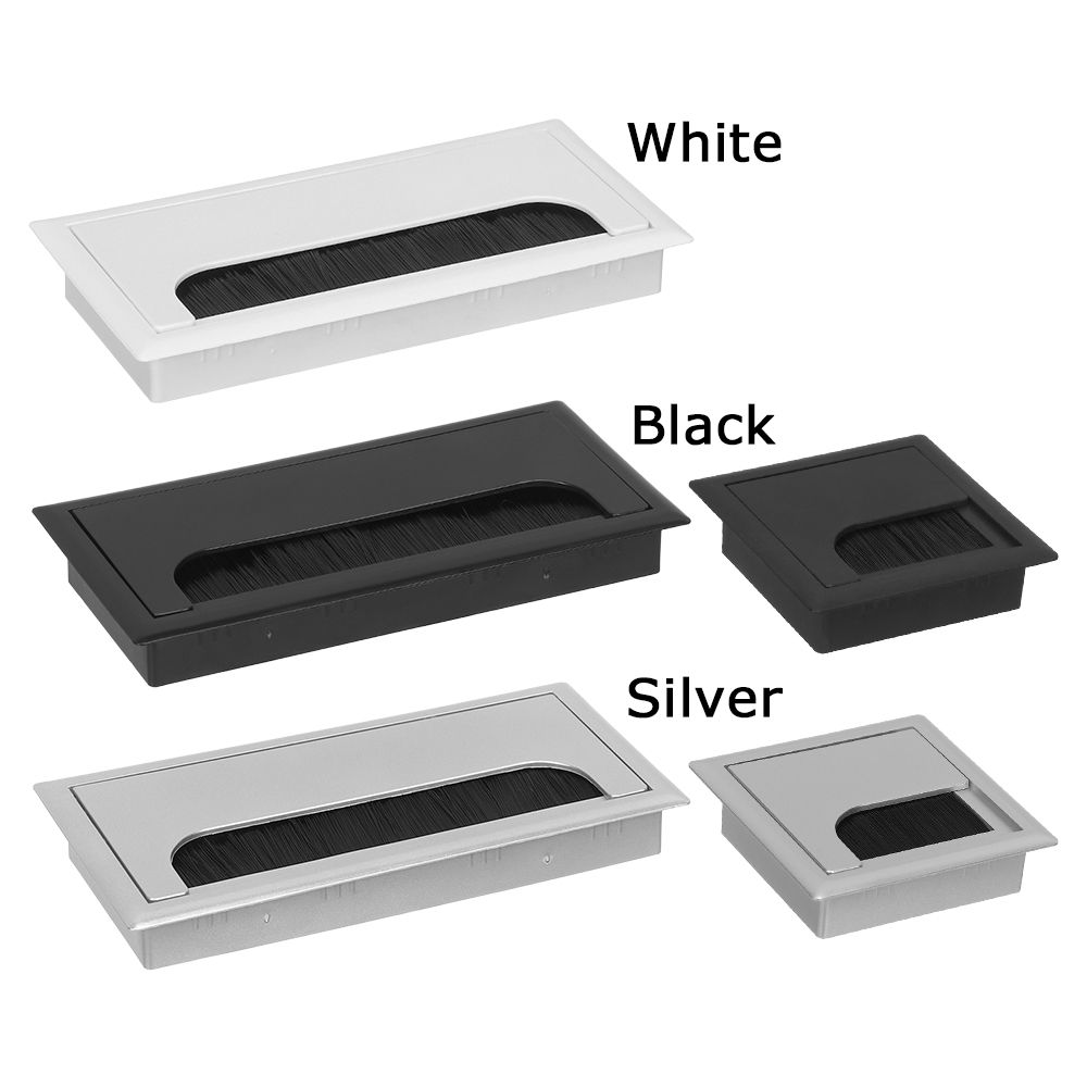 Rectangle Grommet Hole Cover Outlet Port Wire Box Desk Cable Box Wire Cable Holder Wire Hole Cover