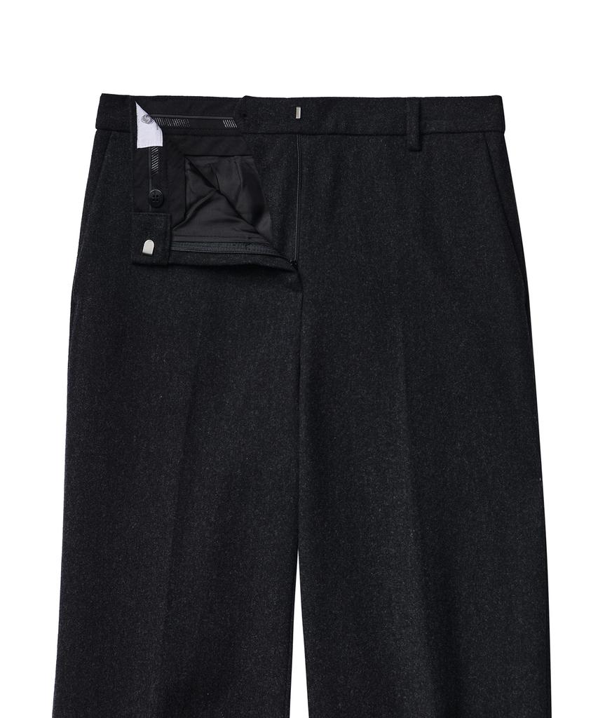 MUSINSA STANDARD WOMAN Женские широкие брюки из шерстяного фланеля [Угольно-серый]