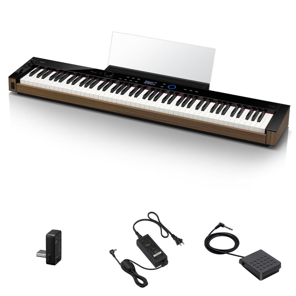 Casio Privia Digital Piano with 88 Slim and 700 Voices Multi-Function PX-S6000BK (Black) Keys, Design,
