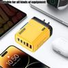 Быстрое зарядное устройство 240 Вт, PD USB-зарядка, адаптер для быстрой зарядки телефона, 5 портов, настенный адаптер, штепсель EU