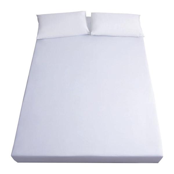 Супер водонепроницаемая простыня из 3 предметов, гладкий наматрасник, покрывало с глубоким карманом, дышащее мягкое покрывало, постельное белье (С 2 наволочками)