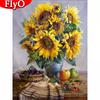 5D DIY Diamond Painting Sunflower Full Square Round Drill Diamond Embroidery Flower Craft Kit Art Rhinestone Home Decoration