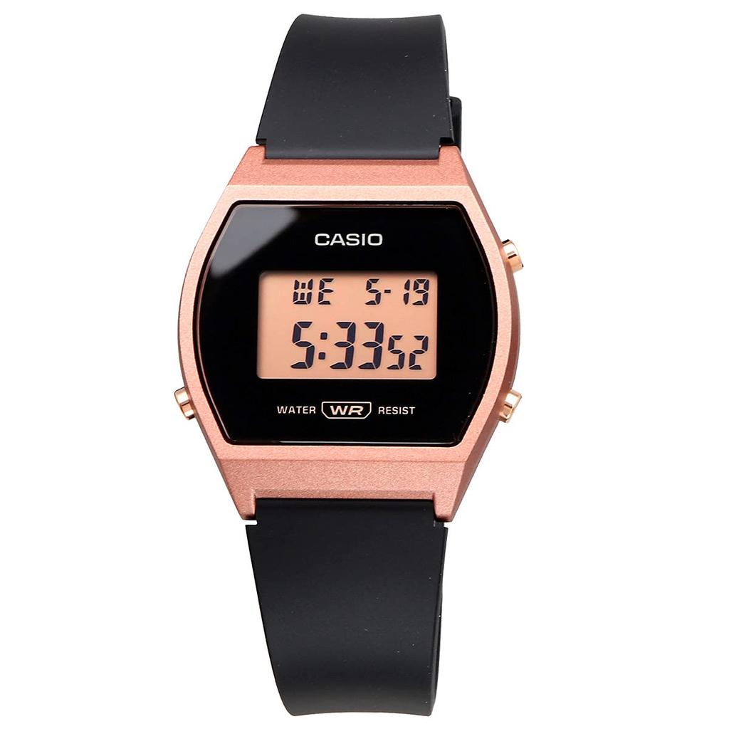 Casio Стандартные цифровые женские часы Casio BOX Overseas Модель Черный x Розовое золото [Casio] LW-204-1A [Товар]