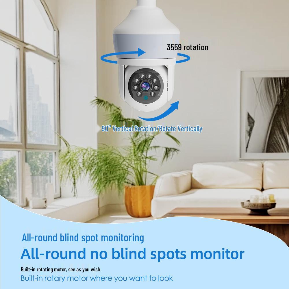 Smart Surveillance Bulb Camera with HD Night Vision and Full-Color Mobile Monitoring