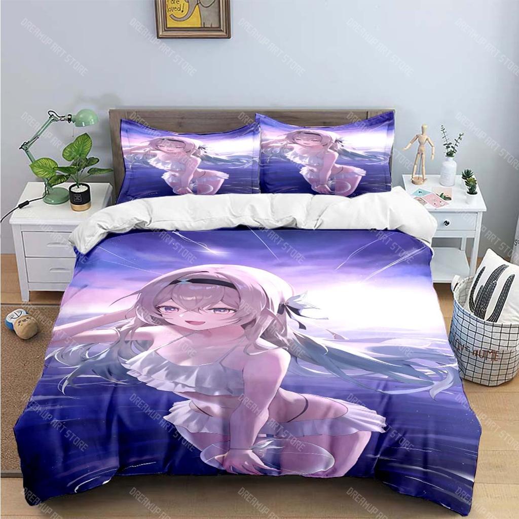 Модные Сексуальные Аниме Принт Комплекты Постельного Белья Постельные Принадлежности Комплект Пододеяльник Комплект Одеяла Комплект Постельного Белья Подарок для Взрослых