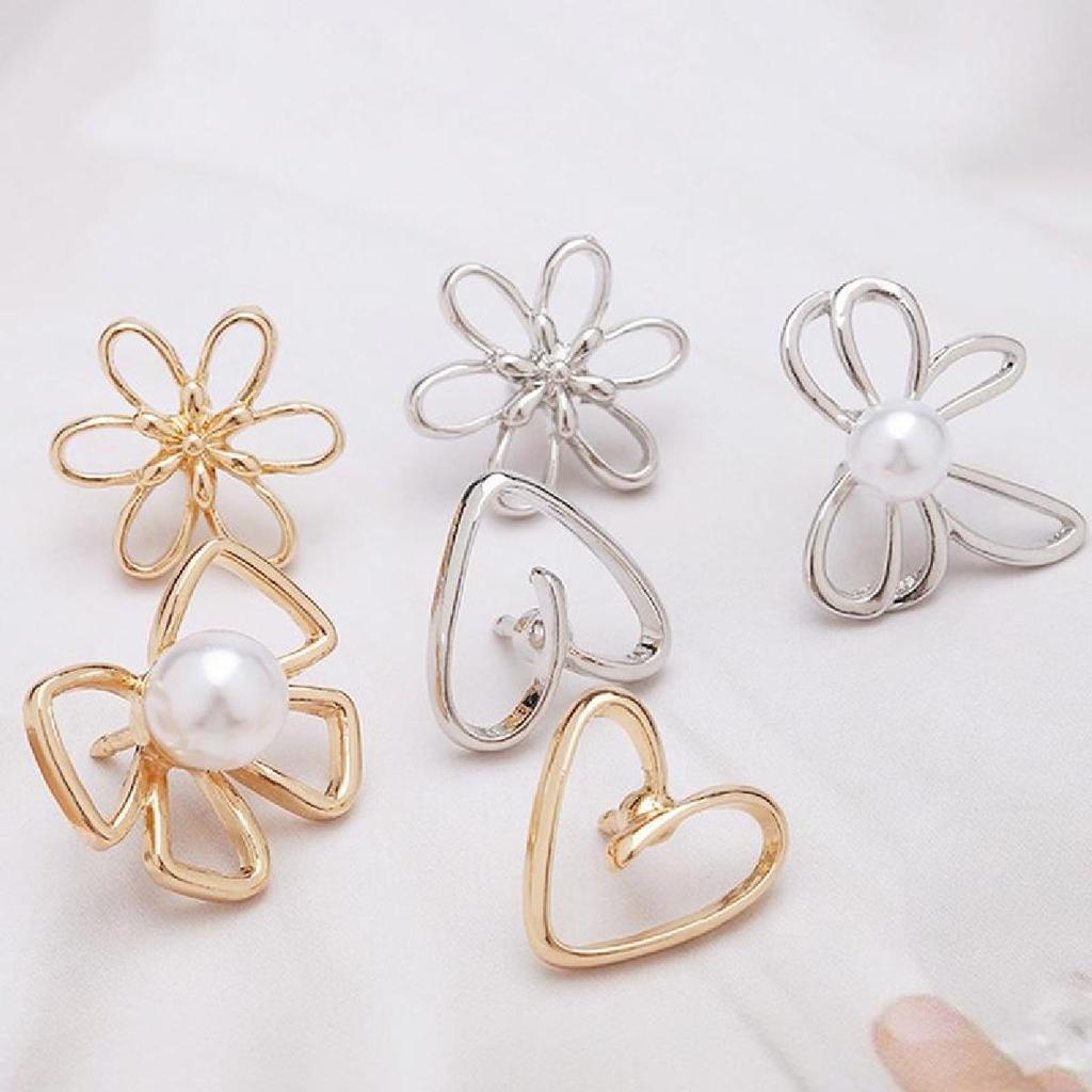 1PC Accessories Alloy Lapel Pin Fixed Buckle Mini Brooch Removable Collar Pins Flower Gift Jewelry