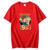 Vintage Born 1980 Graphic T Shirts Birthday Gift Cotton Short Sleeve Tshirts Unisex New Shirts And Tshirts Print T Shirt