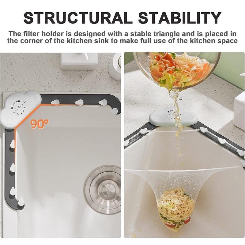 Складной кронштейн для раковины, сливной фильтр для раковины, подходит для фильтрации остатков пищи на кухне