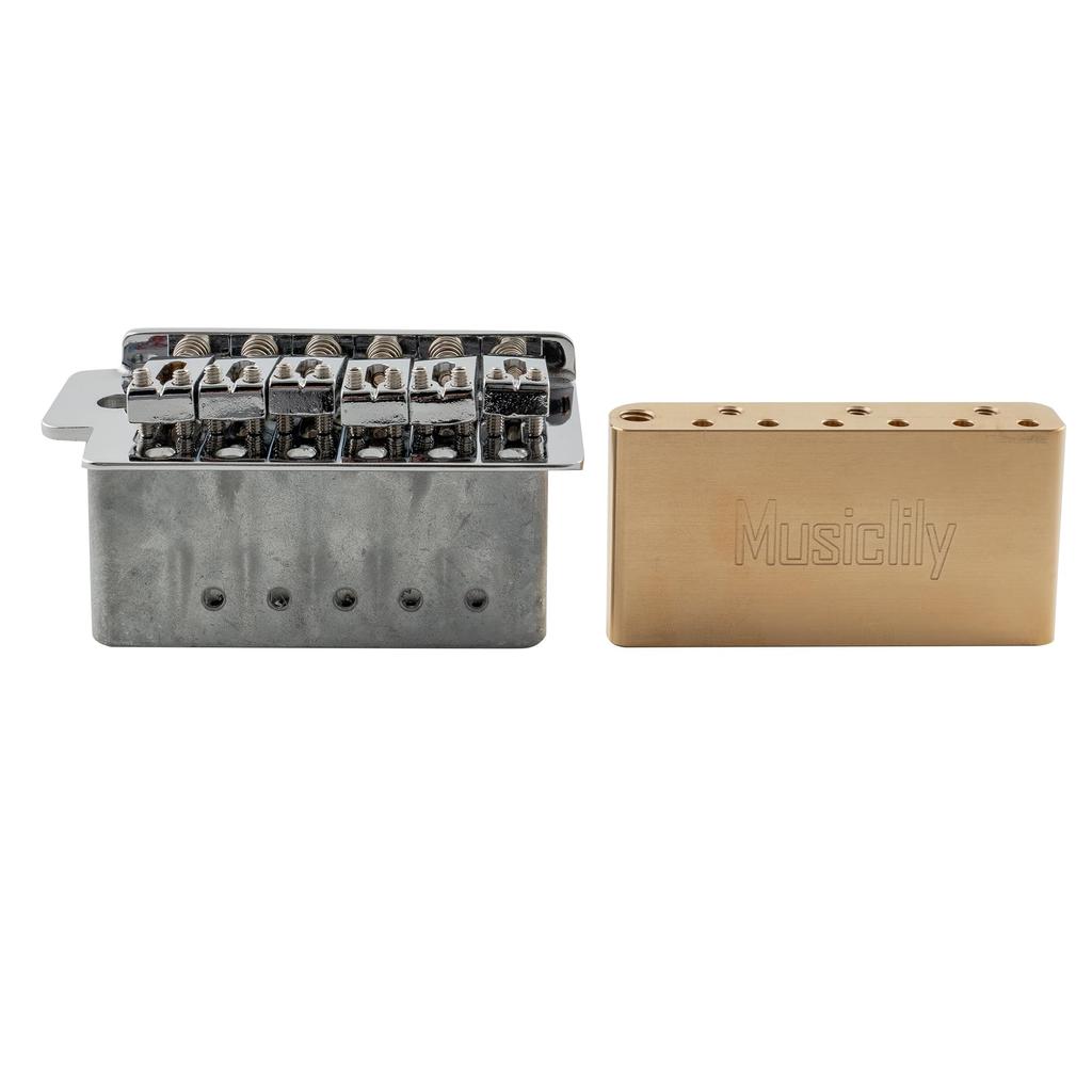 Musiclily Ultra 36 мм латунный короткий блок тремоло для индонезийских электрогитар Squier Affinity и Bullet Series Bridges 10,5 мм