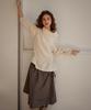 Auro Cotton Apron Skirt [ Ash Brown ]