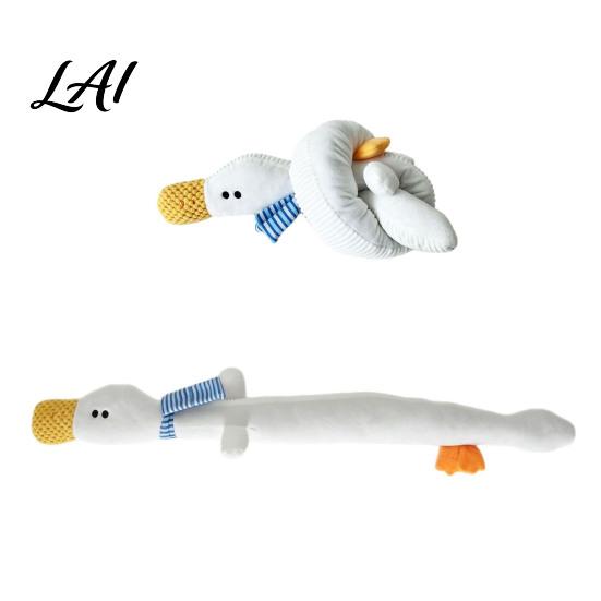 Durable Chew Toys for Small Medium Large Breeds 40 Inch Extra Long Plush Squeaky Dog Toy Soft Cartoon Crocodile Duck Interactive Dogs Shaped Stuffed
