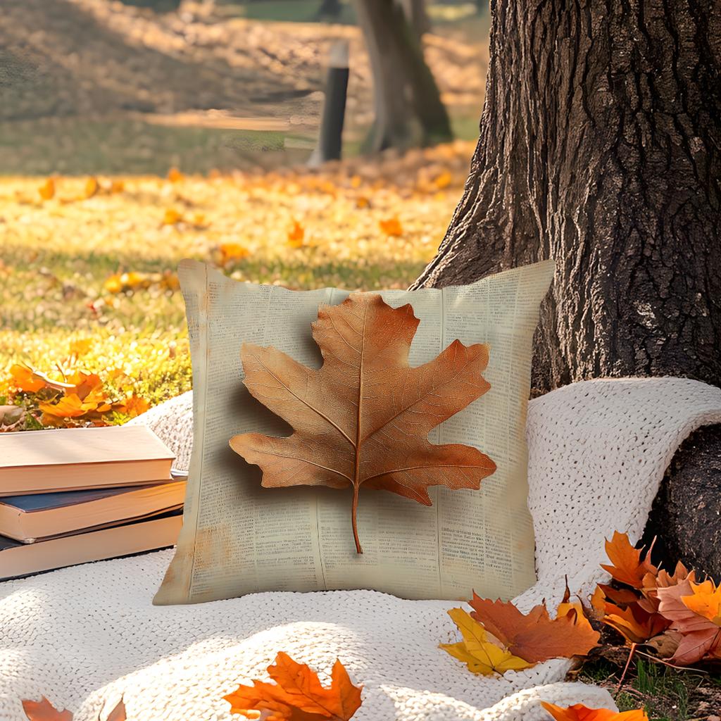 1Pcs Maple Leaves Pillowcase Square Bedroom Cushion Covers Zipper Living Soft Home Comfortable Decor 45X45Cm