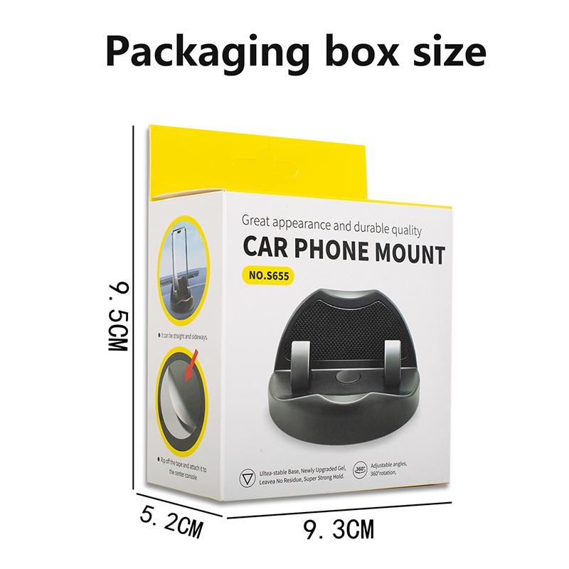 Держатель телефона на приборную панель автомобиля, временная парковка, номерной знак автомобиля, держатель телефона, вращающийся на 360 градусов, липкая противоскользящая накладка, автомобильный держатель для сотового телефона