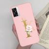 For OPPO A57 4G CPH2387 Cover Flower Letters Soft Silicone Case For OPPO A77 5G Shockproof Shell For Realme V23 5G Fundas Bumper