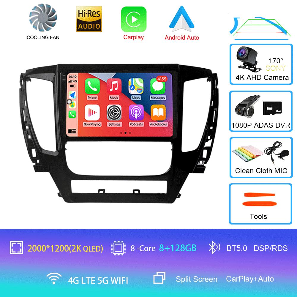 Для Mitsubishi Pajero Montero Sport 3 2015-2021 Автомобильный мультимедийный радиоприемник GPS DPS IPS CarPlay 360 Панорамный оптический Android 14