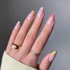 24pcs/Box Women Fashion Full Cover Artificial Wearable Almond False Nails Fake Nails Nail Tips