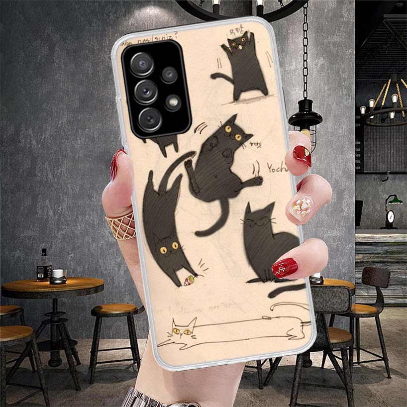Чехол для телефона с рисунком милых котов для Samsung Galaxy A51 A52 A71 A72 A42 A32 A22 A02S A12 5G A21S A31 A41 M12 M21 M31S She