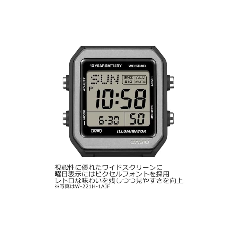 [Casio] Часы для мужчин Casio Collection W-221H-1AJF (Подлинный отечественный продукт) - черный
