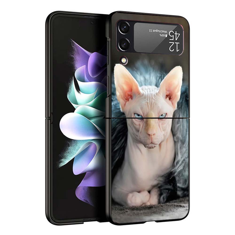 Чехлы Lavaza Sphynx Sphinx Cat для Samsung Galaxy Z Flip 4 5 6 7 3 Z Flip7 Flip6 Flip4 Flip5 Flip3 5G Жесткие Ударопрочные Fundas Cov